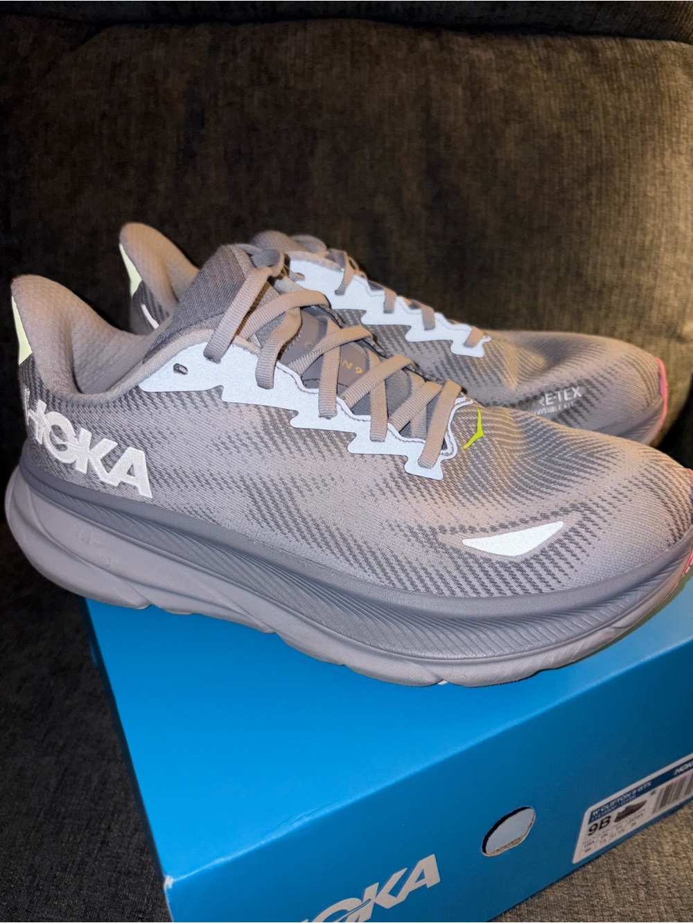 Hoka Women's Light Gray Athletic Running Shoes